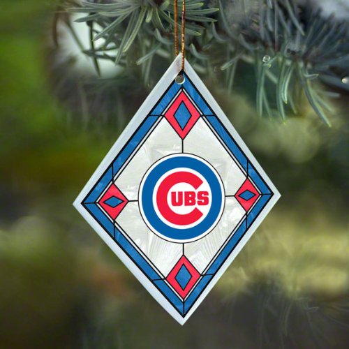 MLB Chicago Cubs Art Glass Ornament