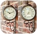 Outside In Designs Antique Rust Garden Clock