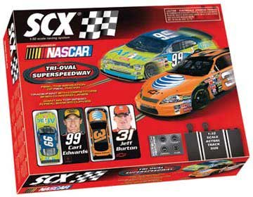 SCX Tri-Oval NASCAR 2008 COT Cars Analog Track Set