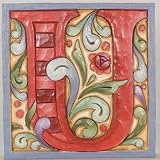 Jim Shore Heartwood Creek Monogram Letter U Figurine 4013215U