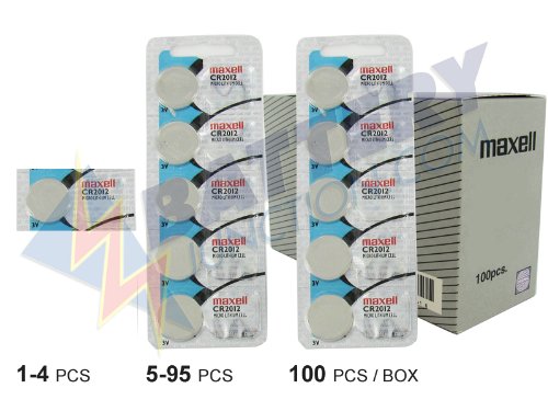 Maxell Batteries CR1220 3.0 Volt 3 Volt Lithium Coin Battery (5 Batteries Per Pack)