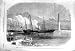 1869 のスエズ運河の皇后のフランス人の船 AIGLE ポートサイド