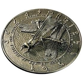 Whitehall French Bronze Dragonfly Sundial - 00691 by Whitehall Thermometers