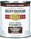 Rust-Oleum 7769502 Protective Enamel Paint Stops Rust, 32-Ounce, Flat Rusty Metal Primer