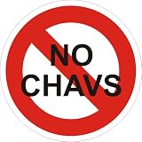 No Chavs Skateboard Sticker