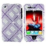 Premium – Apple iPhone 3G/3GS Full Diamond Purple Plaid Cover – Faceplate – Case – Snap On – Perfect Fit Guaranteed Reviews