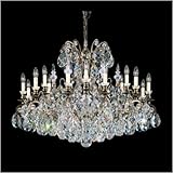 IMAGE OF Schonbek 3792-91TK Renaissance 18 Light Large Foyer Chandelier in Silvergild with Swarovski Strass Golden Teak crystal