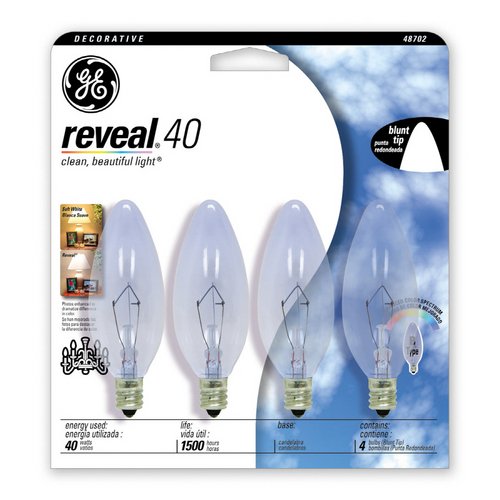 GE 4-Pack 40-Watt Color-Enhancing Decorative Incandescent Light Bulb