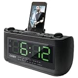 New-COBY CSMP120BLK IPOD AM/FM CLOCK RADIO - CBYMP120B