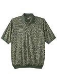 KingSize Big & Tall Banded Bottom Knit Polo Shirt Space-Dyed (FIELD GREEN,Tall - 2XL)