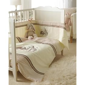 Elli & Raff. 3 Piece Cot Bedding Set. Quilt, bumper & Sheet