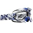 Fox Racing Main Shard Men's MX Motorcycle Goggles Eyewear w/ Free B&F Heart Sticker Bundle - Blue/Clear