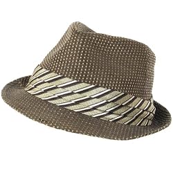New Woven Braid Necktie Band Fedora Trilby Hat Large Extra Large Brown