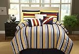 U.S. Polo Association Sport Stripe 100-Percent Cotton Comforter Set, Twin