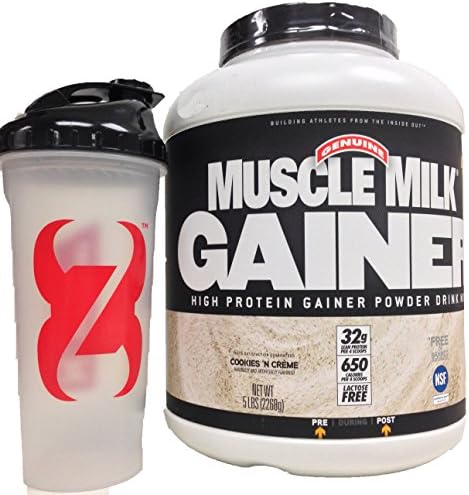 Cytosport Muscle Milk Gainer Supplement  with Monster Shaker Bottle, Cookies 'N Crème, 5 Pound