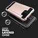 S7 Case, Kaesar [Slim Fit] [Shock Absorption] [Impact Resistant] [Heavy Duty] Brushed Metal Texture Hybrid Dual Layer Slim Protector Case Cover for Samsung Galaxy S7 - Rose Gold