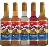 TORANI FLAVORED SYRUP SET OF FIVE 150 ML BOTTLES