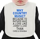 Why Country Music Slogan ネクタイを有する有機ビブ Medium