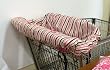Shopping Cart / High Chair Seat Covers Pink and Brown Strip