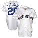 Milwaukee Brewers Jerseys : Majestic Milwaukee Brewers #28 Prince Fielder White Pinstripe Replica Baseball Jersey