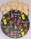 Gourmet Food : Scott's Cakes 2 1/2 lb. Almond Macaroon Cookies in a Large Celebration Tin