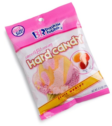 Baskin-Robbins Candy Fruit Medley Hard Candy, 3.5-Ounce Bags (Pack of 24) by Baskin-Robbins Candy