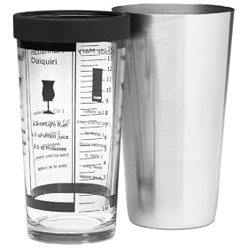 Click here to buy Bormioli Rocco Pary Boston Cocktail Shaker With Glass, Gift Boxed by Bormioli Rocco.