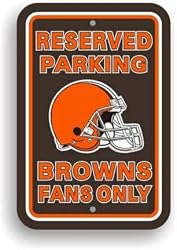 Cleveland Browns Plastic Parking Signs Set Of 2 - Parking Sign Browns