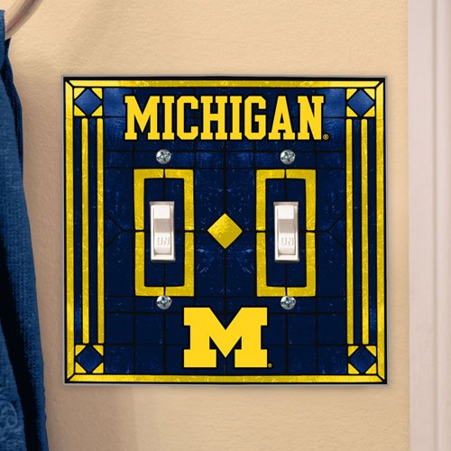 Michigan Art Glass Lightswitch Cover (Double)