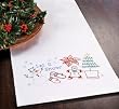 Bucilla Christmas Expressions Stamped Embroidery Table Runner 14"X44" 86076