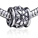 Pandora Style Beads Chrysanthemum Flower Charm Bead Fits Pandora Bracelet