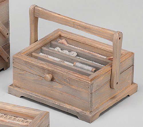 Holz Nähkasten m. Handgriff