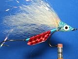 NEW FLIES Holographic & Glow in the Dark Tandem Hook Sinking Bass & Pike Lazar Head Fly #70