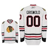 GRISWOLD #00 Chicago Blackhawks RBK NHL Premier Hockey Jersey by Reebok (Custom Sewn with Authentic Tackle Twill)