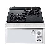 NORITZ N2C13KSSSV-LP ブラック(石目調)/シルバー コンパクトタイプ [ビルトインガスコンロ(プロパン用/左強火力/45cm) ※グリル無し]