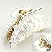 Acanthe White - Cubitas Bellini Collection (Hair Jewelry, Swarovski Crystals, Claw Clip)