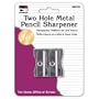 Charles Leonard Pencil Sharpener - Metal Two Hole - 1/Card, 80765