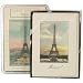 Paris Eiffel Tower Combination set: Carte postale 18 postcards in tin and boxed set of 10 note cards with envelopes