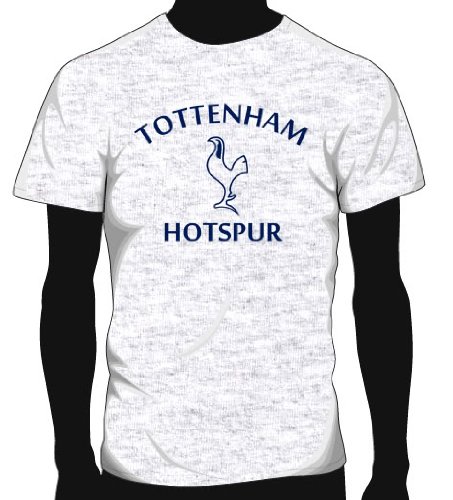 Tottenham Hotspur Basic Logo Soccer Tee, Adult Large - Ash Grey