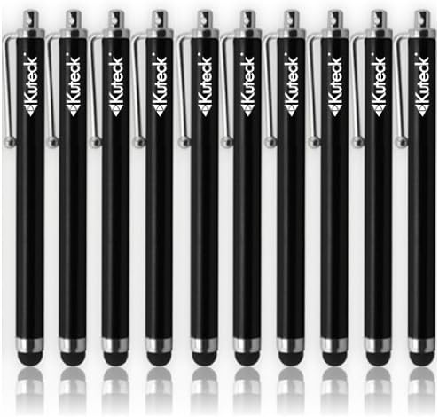 10 Pc Rainbow Colors Universal Pen style Stylus for Apple iPod touch 5, iPhone 5, 5s; Samsung Galaxy Note 3, Galaxy S4, S3, S2, Galaxy Mega, Galaxy Note 10.1 Tablet, Cell Phone, Smartphone, and more (10 Black Touch Pens)