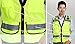 Misslo 4 Pockets High Visibility Safety Vest with Reflective Strips, Mesh Neon Yellow (Large)