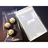 100 Pcs 4 1/4 X 6 1/8 Clear Resealable Cellophane / Cello Bags Good for 4x6 Item