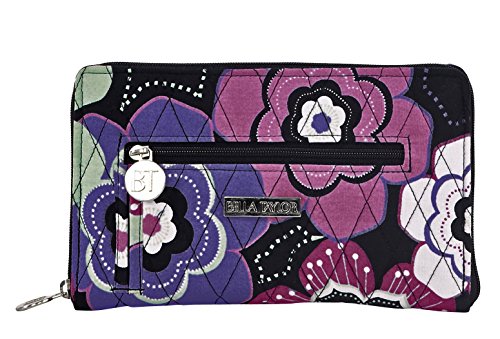 Petal Me Pretty Quilted Cotton Signature Zip Wallet