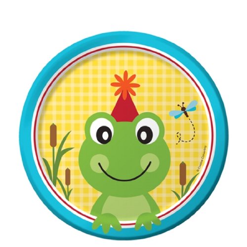Creative Converting 8 Count Frog Pond Fun Luncheon Paper Plates