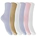 Ladies/Womens Bamboo Super Soft Work/Casual Non Elastic Top Socks (Pack Of 6)