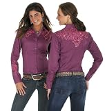 Wrangler® Stud and Rhinestone Blouse for Women