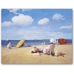 On the Beach, Shinnecock circa 1895 - 5" x 7" Museum Quality Greeting Card