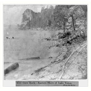 Historic Print (S): Cave Rock--Eastern Shore of Lake Tahoe, from the south
