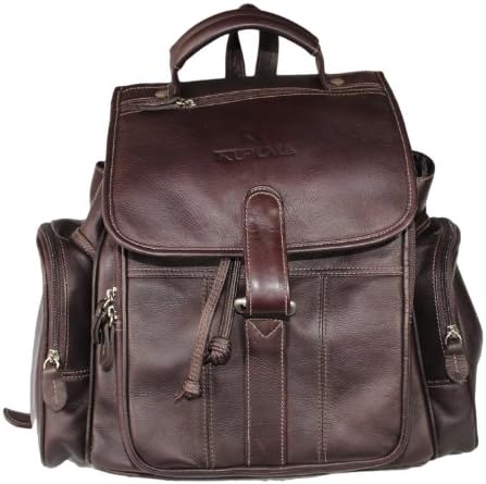 Kupuma Coffee Colored Pure Leather Backpack with Multiple Pockets-designer Carryall