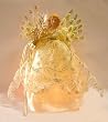 Seasons of Elegance Ivory & Gold Lighted Fiber Optic Angel Christmas Tree Topper